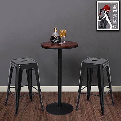 Yaheetech Barkruk, 4 stuks, metalen zitvlak, keukenkruk, barstoel, barkruk, belastbaar tot 150 kg - Image 7