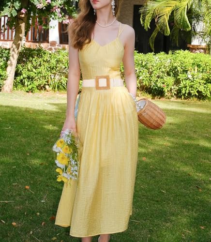 COTIM COYIN Women's Square Buckle Elastic Straw Braided Belts, Woven Boho Waist Belt2