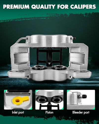 Image of SCITOO 188100 Front & Rear Left Disc Brake Caliper Fit For International Harvester For 4100 2009-2011,For International For 4300 2009-2013,For International Harvester For 4400 2009-2011, 4 Pistons