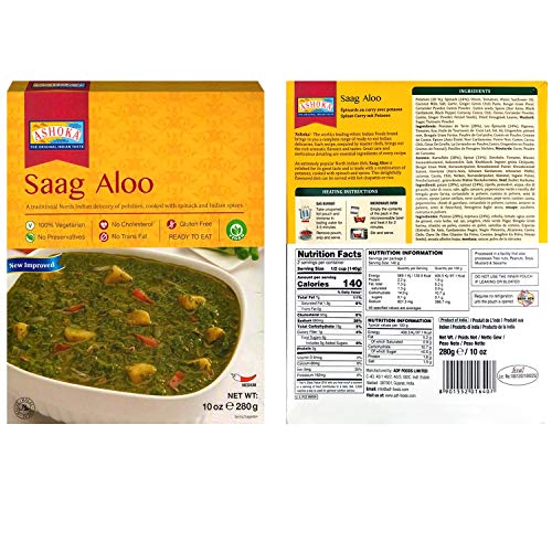 Ashoka - RTE (Combo #2), Tadka Dal & Saag Aloo (4 Pack), Ready to Eat Meals - Thumbnail 3