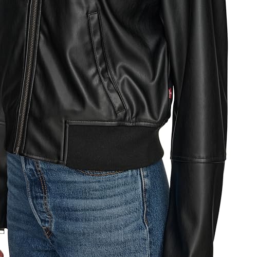 Image of Levi's Women's Faux Leather Bomber With Laydown Collar