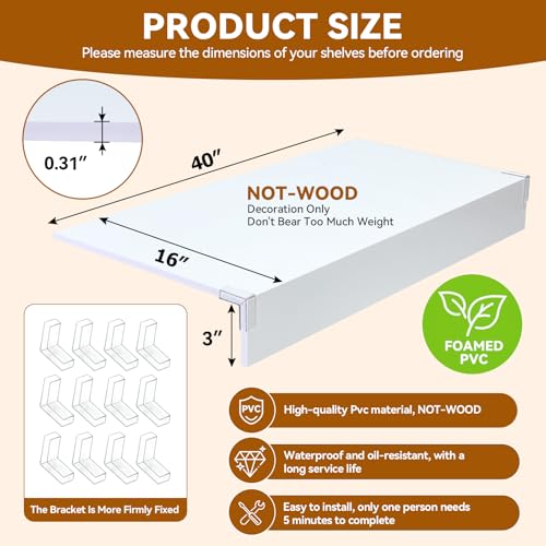 DSHXAFST Wire Shelf Covers 40 * 16, 5 PCS Wire Rack Covers for Shelves by DSHXAFST - Used condition - Image 2