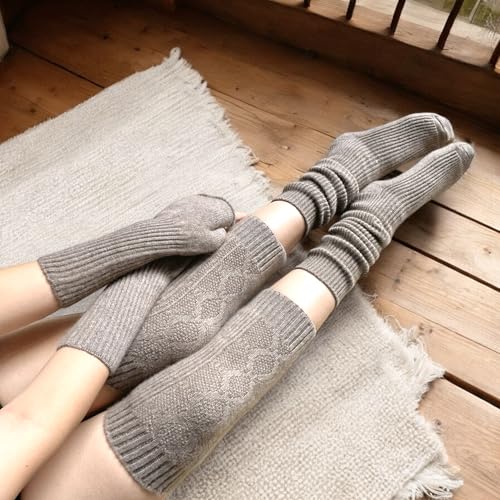 Zaya Knee-High Luxury Pure Cashmere Socks - Made from Un-dyed Organic Mongolian Cashmere Heavenly soft Cozy Winter Fashion4