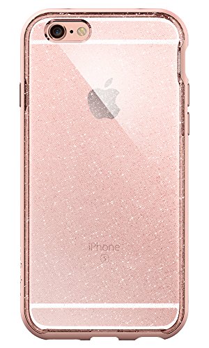 Spigen Neo Hybrid EX iPhone 6s Case with Flexible Inner Bumper and Reinforced Hard Frame for iPhone 6s/6 - Glitter Rose Gold