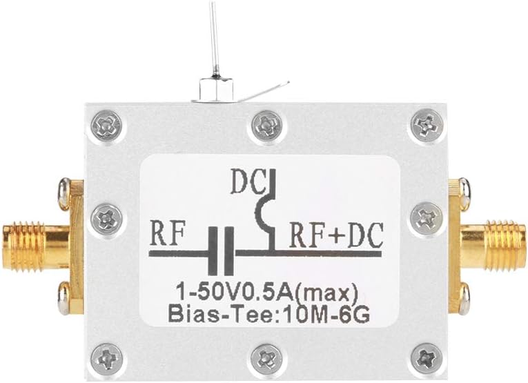 Bias Tee - 1 Pcs 10MHz-6GHz Bias Tee 10MHz-6GHz Broadband Radio Frequency Microwave Coaxial Bias
