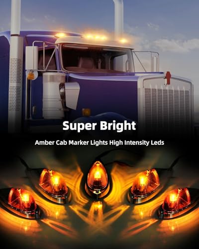 4x2" lámparas LED marcadoras para trailer camión ámbar miniatura 3