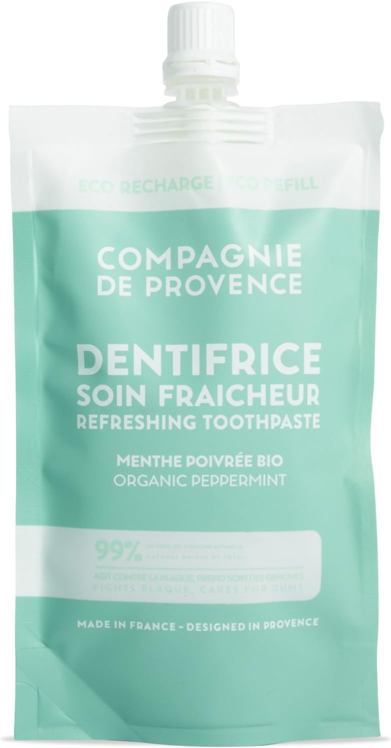 Compagnie de Provence Certified Organic Toothpaste - Fresh - Refill, 6 Fl Oz