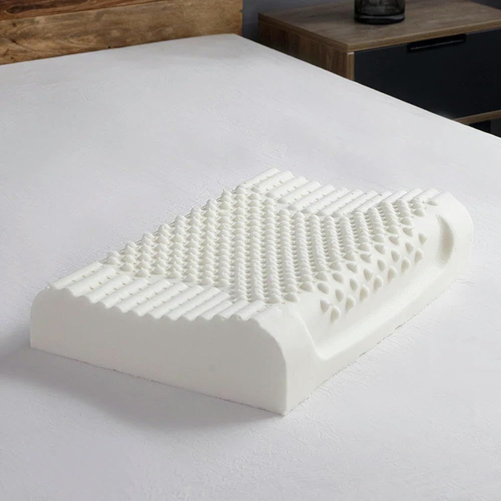 Cuscino ortopedico in lattice naturale per bambini, comodo cuscino per dormire, supporto massaggiante, design cervicale, per auto e casa, ideale per bambini
