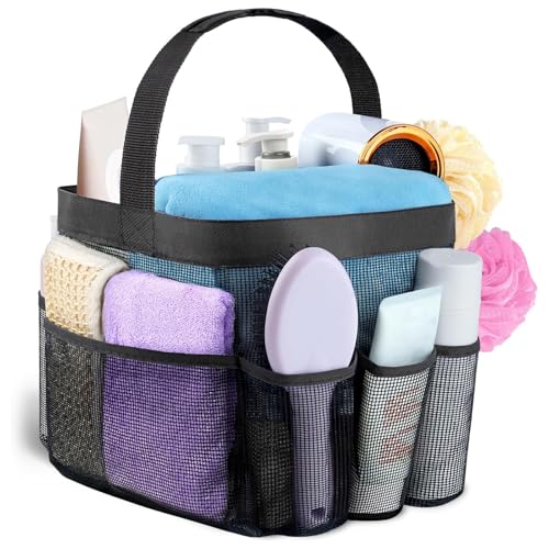 Bolsa de Banho Portátil em Tela para Universitários e Dormitórios, Organizador com 8 Bolsos e Grande Capacidade para Praia, Piscina e Academia