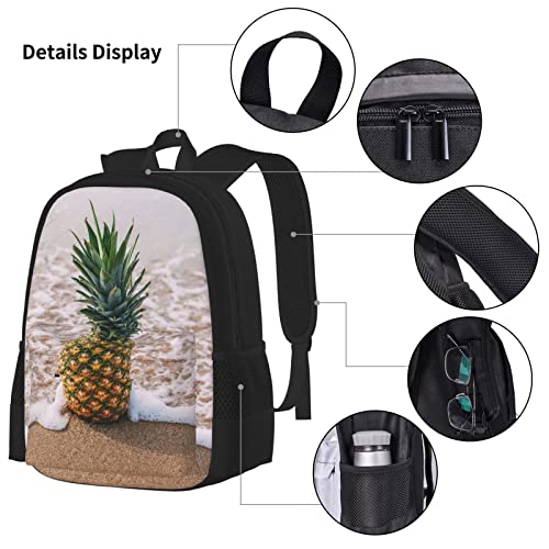 Sac à dos 3 pièces imprimé ananas OUSIKA avec trousse - 5
