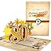 papercrush® Pop-Up Karte „Zurück ins Jahr 1946“ - Lustige 3D Geburtstagskarte zum 80. Geburtstag für Frau & Mann - Besondere Glückwunschkarte 80 Jahre mit lustigen Fakten zum Jahrgang