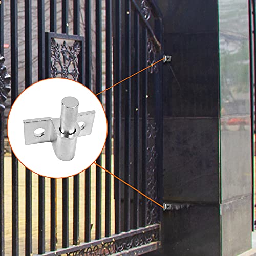 2 Pack Wood Fence Link Gate Hinge With 5/8 Hinge Pin Diameter Heavy Duty Outdoor Post Chain Hinge Galvanized Steel-Horizontal Mount #TOP4