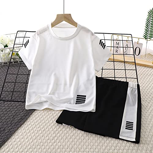 Kids Boys Girls Quick Dry Short Outfits Short Sleeve Crew Neck Athletic Breathable Running Tops+Shorts Clothes Sets2