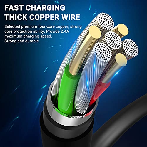 Image of Black iPhone Charger Cord, 3-Pack 3FT MFi Certified Fast Charging Cable Data Sync Lightning to USB-A Cable Compatible with iPhone14 /13 /12 / Mini /Pro /Max / 11 / XS /XR /SE / 8 /7 / 6 / Plus /iPad /AirPods