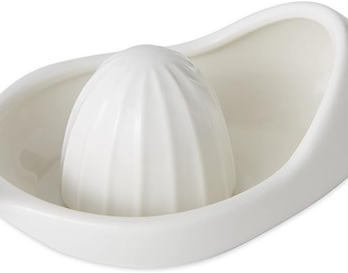 Miniatura 3 de RSVP Colección internacional de herramientas de cocina de porcelana, exprimidormanchador de cítricos, color blanco