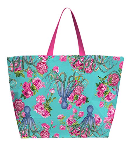 TokyoMilk Neptune & The Mermaid 20,000 Flowers Under The Sea Tote with Zipper