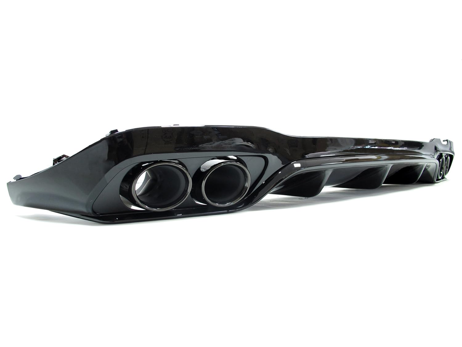 Heckdiffusor Diffusor mit Auspuffblenden Schwarz für Mercedes Benz E Klasse W213 S213 AMG Line E43 AMG 2016-2019 Benzin