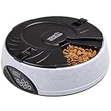 Home Intuition 6 Meal Automatic Pet Feeder with Programmable Timer, Grey