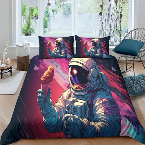 Housse de couette astronaute parure de lit 3D microfibre de qualité supérieure - 2