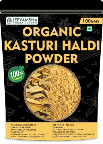 Image of Kasturi Haldi Powder 100g Wild Turmeric | Organic Natural Skin Care & Beauty Herb | Curcuma Aromatica Powder | Pure & Chemical-Free |