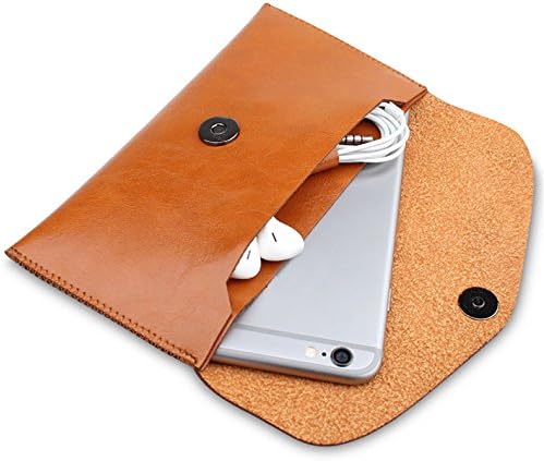 Leather iPhone X Case, iPhone 10 Purse Mobile Phone Bag Portable Wallet with Card Holder Money Envelope Cover for Apple iPhone X -Brown,5.8in