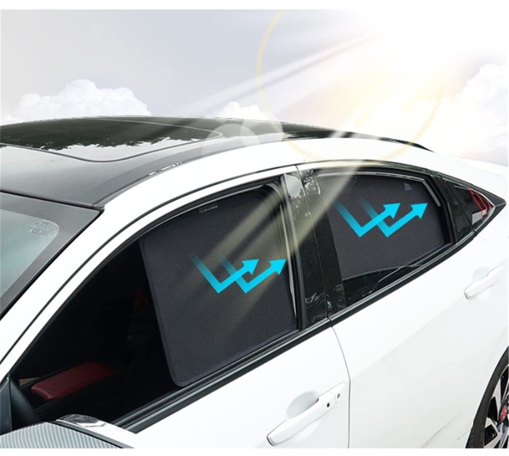 Coche Sun Shade para Parasol Magnético para Ventana Lateral De Coche Parasol para Ventana De Coche para CRV 2010 2011 2007 2008 2009 Parasoles para Coche (Color : 2PCS Rear)