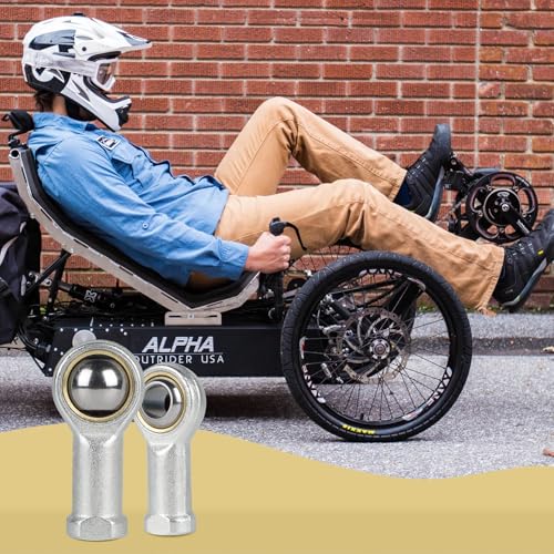 EFUTURETIME 4pcs Gelenkkopf Gelenklager M12, Gelenkkopf Lager mit Rechtsgewinde aus Lagerstahl, Sphärische Gleitstangenenden SI12T/KM(PT) zum Verschiedene Mechanische Geräte