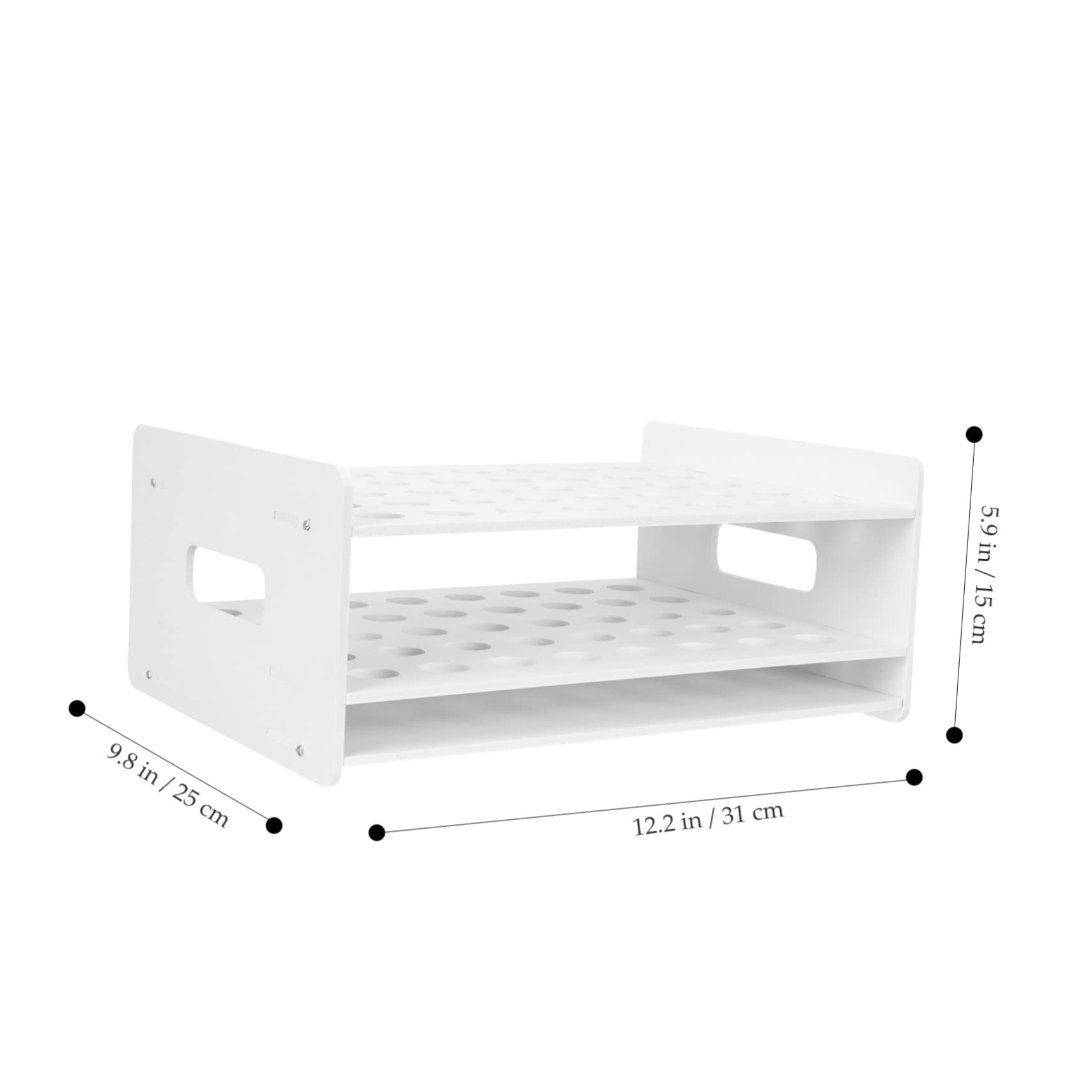 DOITOOL 40löcher Scherenständer aus Holz für Scheren und Reagenzgläser Schreibtisch-organizer Aufbewahrungsregal für Künstlerbedarf Schule und Zuhause Kompaktes Design mit Löchern