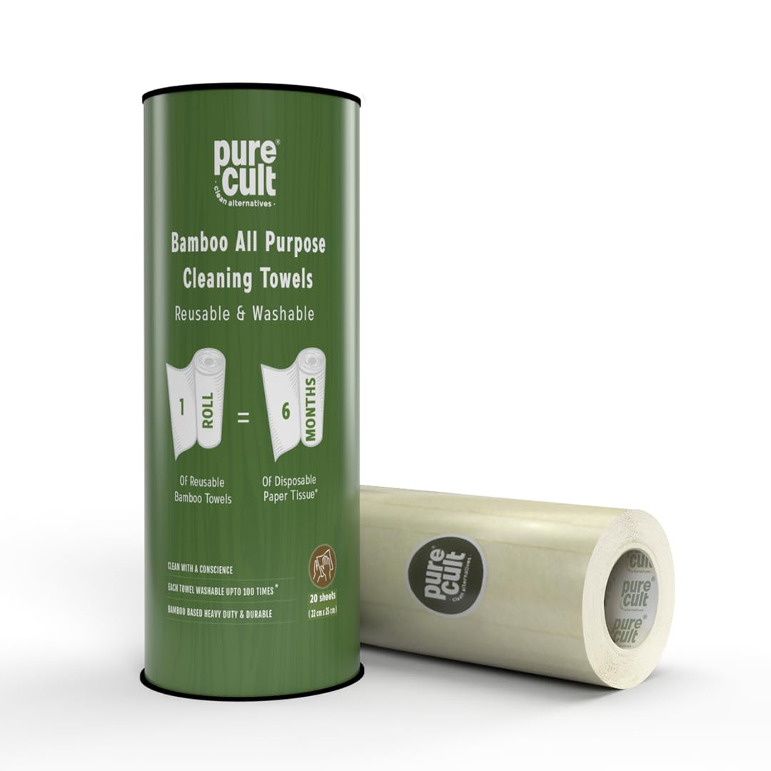 See full amazon price history chart for PureCult Bamboo All-Purpose Cleaning Towels | Reusable and Washable | All-Purpose Kitchen Towels | 20 sheets | Equal to 6 months of Paper Napkins | Reuse upto 2000 times (Can Packing) PureCult Bamboo All-Purpose Cleaning Towels | Reusable and Washable | All-Purpose Kitchen Towels | 20 sheets | Equal to 6 months of Paper Napkins | Reuse upto 2000 times (Can Packing) (B0C53H9576) Amazon Price History, Amazon Price Tracker