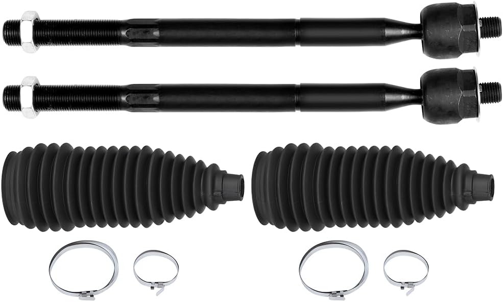 SCITOO 4-PC SET Suspension Kit For 2004-2013 For Mazda 3 2009-2013 For Mazda 3 Sport 2006-2010 2012-2017 For Mazda 5 Front Inner Tie Rod End Steering Boot