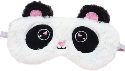 Miniatura 1 de Shinywear Linda máscara de conejo para dormir, máscara de felpa con los ojos vendados para viajar, súper suave, divertida cubierta de ojos para