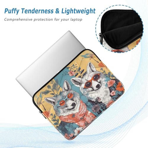 Funda para portátil de 13-14 pulgadas impermeable con diseño de lobos miniatura 5