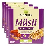 Alnatura Bio Ahorn-Dattel Müsli-Riegel, 150g (Packung mit 4)