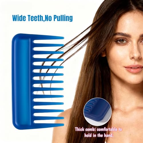 Set 4 Pcs Peines Dientes Anchos Negro y Azul miniatura 5