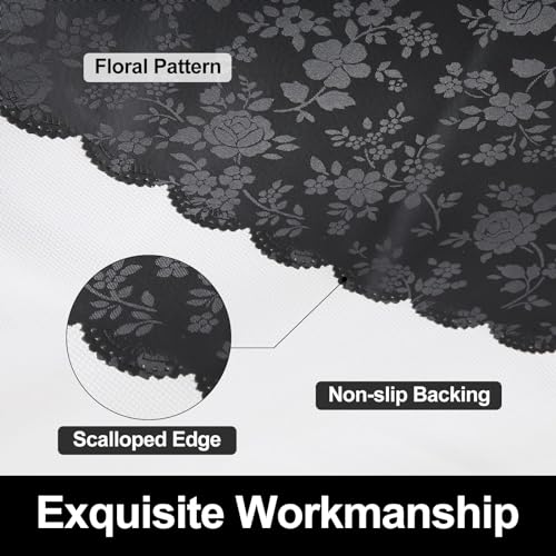 Image of Smiry Rectangle Table Cloth, Waterproof Heavy Duty Vinyl Tablecloths, Wipeable Washable Table Cover for Kitchen and Dining Room (Black, 70 inch X 90 inch)