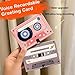 Voice Recordable Greeting Card, 60 Seconds Custom Voic-e Message for Grandma, Mom, Friends, V-oice Gift for Birthday, Mothers-Day, Fathers-Day, Valentine's-Day (Blue)