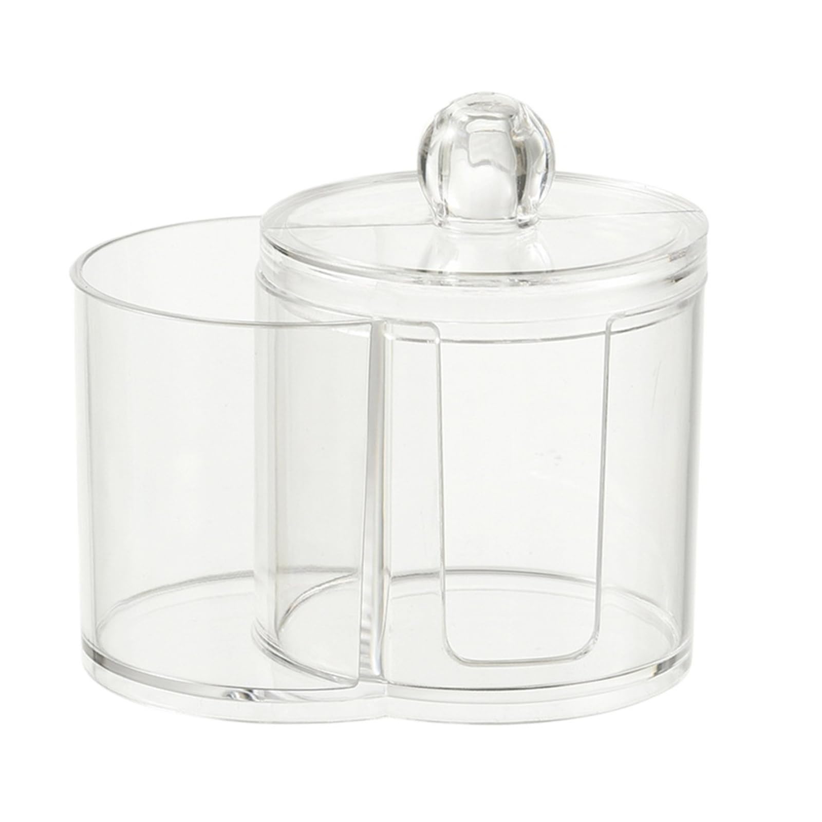 AHUFGN Cotton Pad Holder Cotton Round Pad Holder Powder Puff Storage Box Home Swab Makeup Organizer Dustproof Portable Bathroom Jar(Color1)