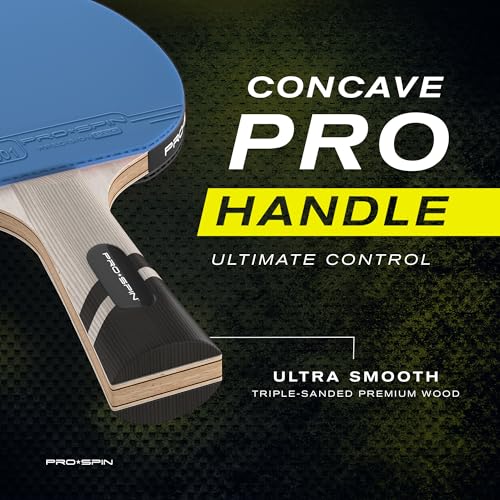 Image of PRO-SPIN Ping Pong Paddles - ITTF Approved Professional Table Tennis Rackets with Carbon Fiber for Superior Control | 7-Ply Blade, Premium Rubber, 2.0mm Sponge
