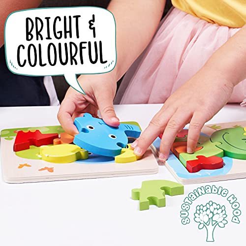 Jaques von London Tiere Holzspielzeug Puzzle | Puzzle ab 3 | Montessori Holz Spielzeug | Seit 1795 – Bild 4