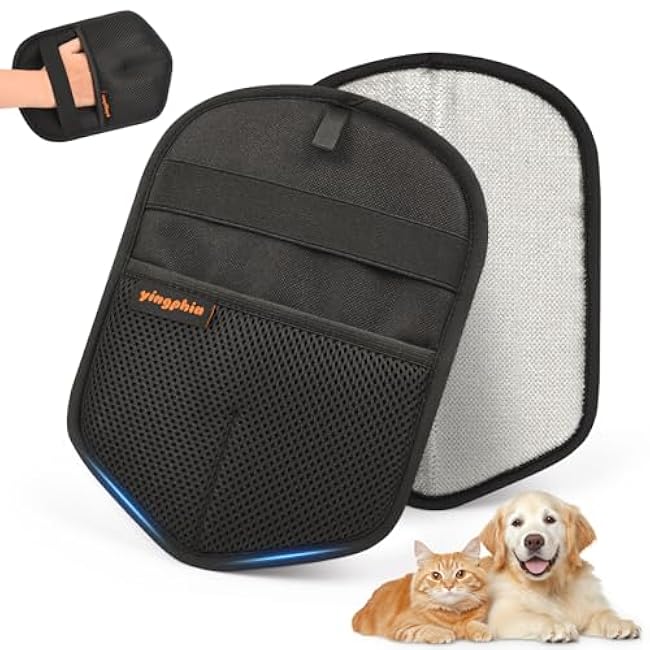 Upgraded Pet Hair Remover Glove ¨C Reusable Electrostatic Pet Hair Removal Tool for Laundry, Clothes, Sofa, Carpet & Car Seats ¨C Washable Dog Hair Remover & Cat Hair Remover, Lint & Fur Cleaning Glove-HGmVLh5p