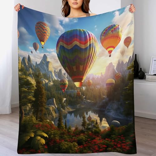 Couverture moelleuse montgolfière flannel pour envelopper bébé de douceur - 2