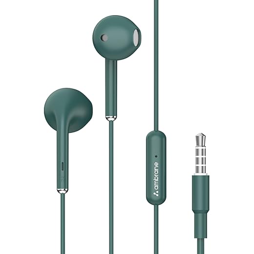 Ambrane Wired Earphones with Mic 14mm