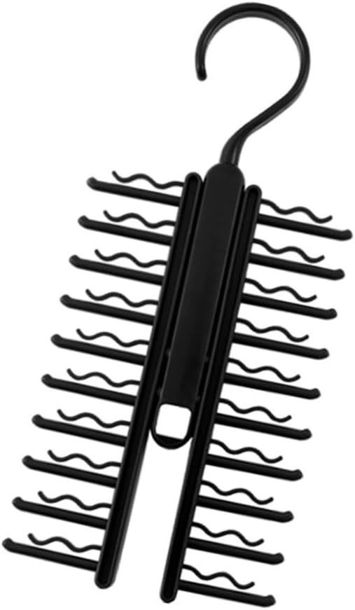 REDYY Tie Rack,Space Saving 20 Slot Tie Organizers Rack Efficient Tie Management Hanger with 20 Position Rack for Mess Release Closets