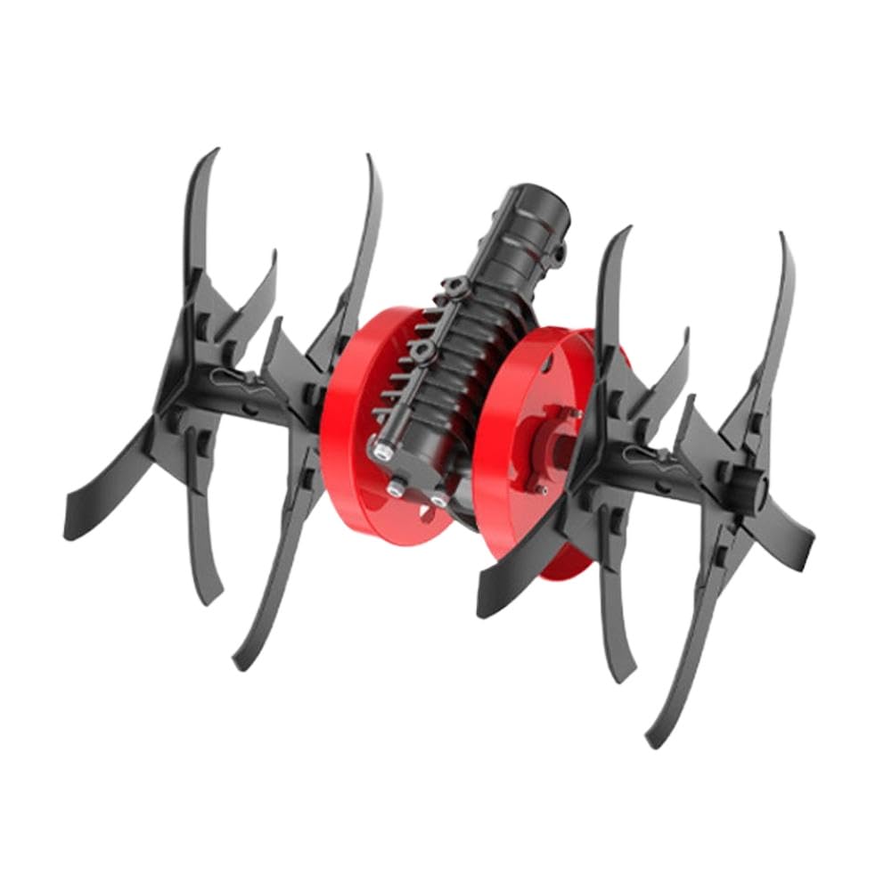 Accesorio para cortacésped, rueda intercambiable para aflojar el suelo, zanjas y deshierbe, Compatible con cortacésped(soil loosening wheel)