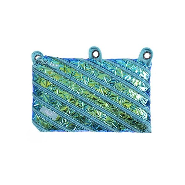 ZIPIT Großes Federmäppchen, metallisch, silberfarben