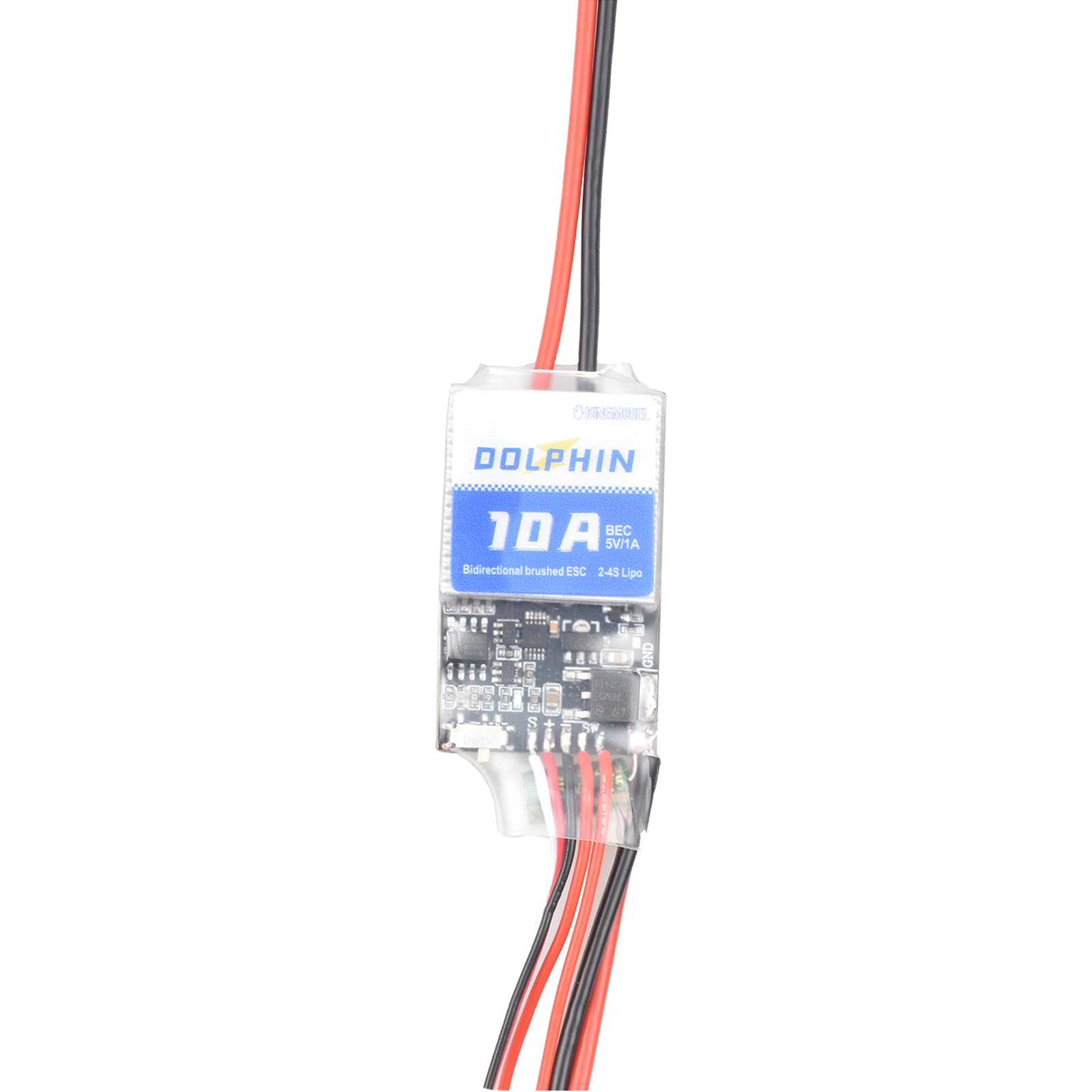 10A RC Bidirectional Brushed ESC for Rc Model DIY Boat Tank Car Compatible with 130 180 Brushed Motor Spare Parts with Medium Brake Electronic Speed Controller 2S-4S Battery