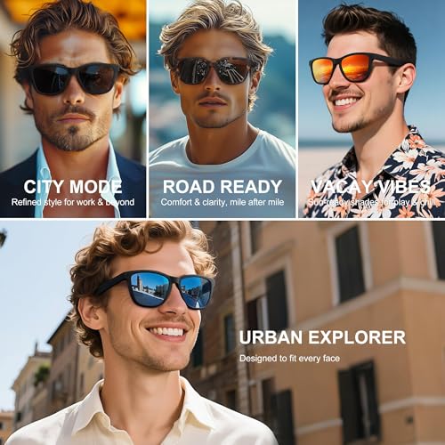 Image of Polarized Sunglasses for Men and Women - Classic Fashion Sun Glasses Shades for Driving, Outdoor Sports, and Daily Wear UV400 Protection