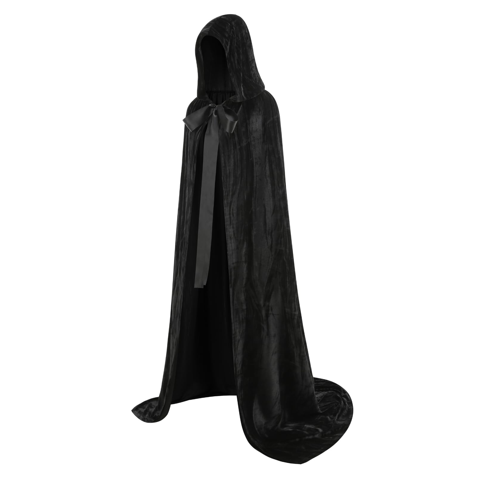 HAPNBCELE Womens Velvet Cape Hooded Cloak - Image 2