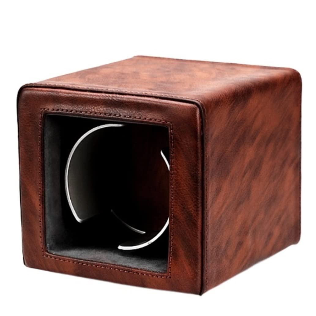 HVMBEUGOS Watch Box Single Watch Winder For Automatic Watches Pu Display Storage Box Watch Winding Case Watch Box Winder Watch Storage (A)