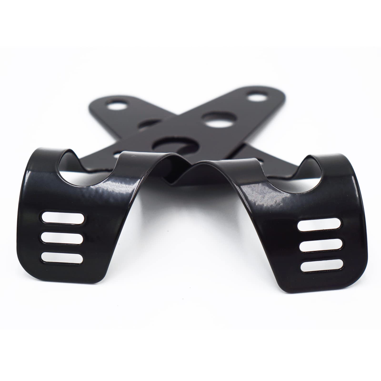 Hotiko 2-Pack Motorcycle Headlight Mount Brackets - Fits 35mm-43mm Fork Tubes, Universal Black
